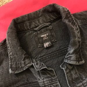 Forever 21 Girl’s Black Denim Jacket